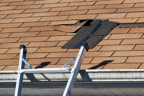 Storm damage roof repairs